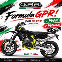 GPR exhaust compatible with Swm Motorcycles SM 125 R 2021-2024, Furore-X Inox, Slip-on exhaust including removable db killer and link pipe, EPA-compliant 