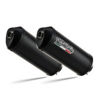 Exhaust compatible with Yamaha Bt Bulldog 1100 2002-2007, Ghisa , Dual slip-on including removable db killers and link pipes, not EPA-compliant 