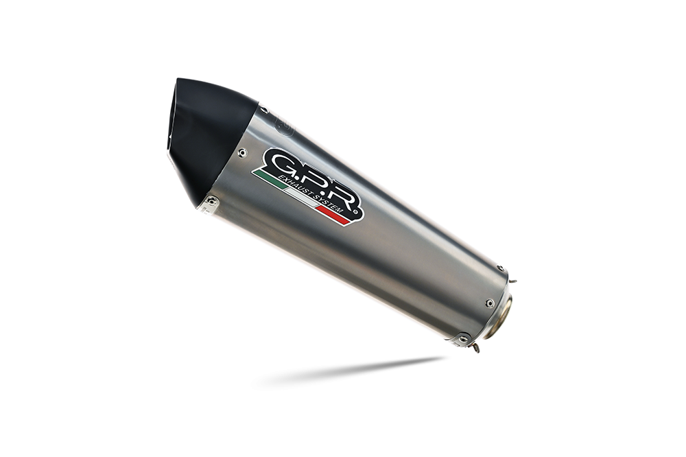 Exhaust compatible with Honda CBR125R 2004-2010, Gpe Ann. titanium, Bolt-on silencer including removable db killer 