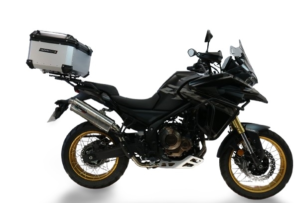 Top case GPR TECH compatible with  Voge 625DSX 2024/2026 e5 GPR TECH Top case in aluminum, silver color with specific plate included Capacity 45 LT.