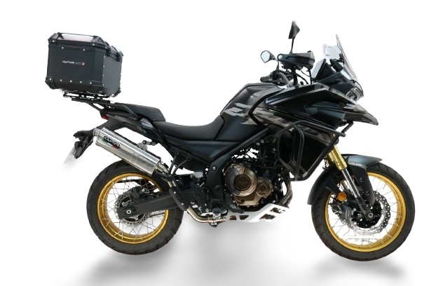 Top case GPR TECH compatible with  Voge 625DSX 2024/2026 e5 GPR TECH Top case in aluminum, black color with specific plate included Capacity 35 LT.