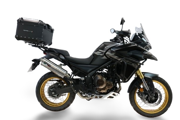 Top case GPR TECH compatible with  Voge 625DSX 2024/2026 e5 GPR TECH Top case in aluminum, black color with specific plate included Capacity 45 LT.