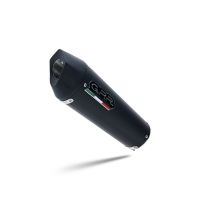 GPR exhaust compatible with  Ducati Hyperstrada 821 2013-2016, New Grand Prix Evo Black Titanium, Slip-on exhaust including removable db killer and link pipe, not EPA-compliant 