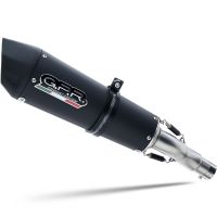 GPR exhaust compatible with  Ducati Hyperstrada 821 2013-2016, New Grand Prix Evo Black Titanium, Slip-on exhaust including removable db killer and link pipe, not EPA-compliant 