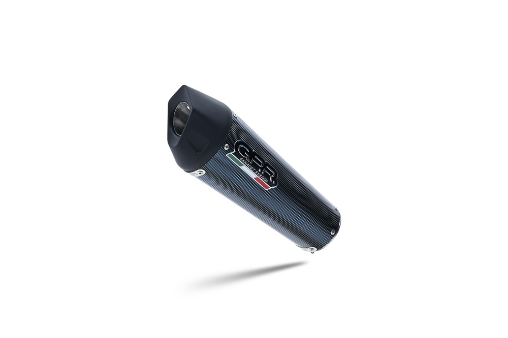 GPR exhaust compatible with  Ducati Hyperstrada 821 2013-2016, New Grand Prix Evo Poppy, Slip-on exhaust including removable db killer, link pipe and catalyst,  EPA-compliant 