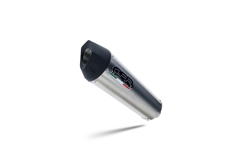 GPR exhaust compatible with  Ducati Hyperstrada 821 2013-2016, New Grand Prix Evo Titanium, Slip-on exhaust including link pipe and removable db killer 