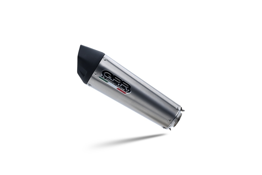 GPR exhaust compatible with  Ducati Hyperstrada 821 2013-2016, New Grand Prix Evo Titanium, Slip-on exhaust including link pipe and removable db killer 