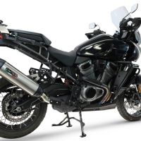 GPR exhaust compatible with Harley Davidson Pan America 1250 2020-2024, Furore-X Titanio, Slip-on exhaust including removable db killer and link pipe, not EPA-compliant 