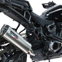 GPR exhaust compatible with Harley Davidson Pan America 1250 2020-2024, Hyper Dual Black Titanium, Slip-on exhaust including removable db killer and link pipe, EPA-compliant 