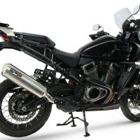 GPR exhaust compatible with Harley Davidson Pan America 1250 2020-2024, Satinox , Slip-on exhaust including removable db killer and link pipe, EPA-compliant 