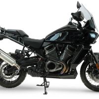 GPR exhaust compatible with Harley Davidson Pan America 1250 2020-2024, Satinox , Slip-on exhaust including removable db killer and link pipe, EPA-compliant 