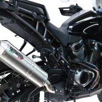 GPR exhaust compatible with Harley Davidson Pan America 1250 2020-2024, Satinox , Slip-on exhaust including removable db killer and link pipe, EPA-compliant 