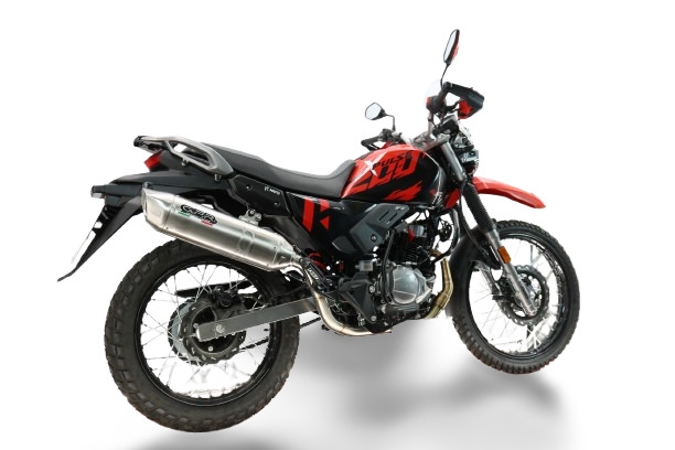 GPR exhaust compatible with Hero Xpulse 200 4V 2021-2024, Furore-X Inox, Full system exhaust, including removable db killer 