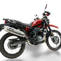 GPR exhaust compatible with Hero Xpulse 200 4V 2021-2024, Furore-X Inox, Full system exhaust, including removable db killer 