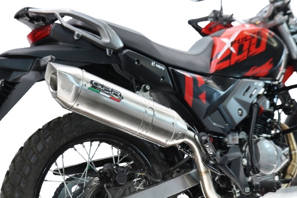 GPR exhaust compatible with Hero Xpulse 200 4V 2021-2024, Furore-X Inox, Full system exhaust, including removable db killer 