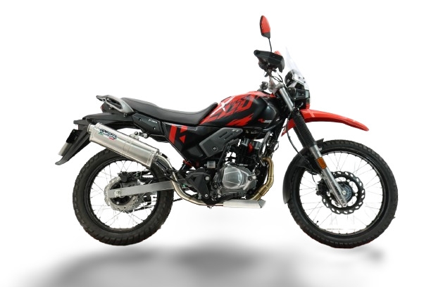GPR exhaust compatible with Hero Xpulse 200 4V 2021-2024, Trioval, Full system exhaust, including removable db killer  
