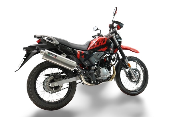 GPR exhaust compatible with Hero Xpulse 200 4V 2021-2024, Trioval, Full system exhaust, including removable db killer  