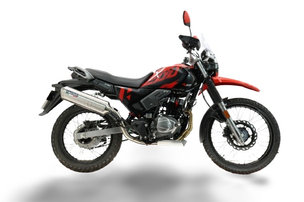 GPR exhaust compatible with Hero Xpulse 200 4V 2025-2026, Satinox , Full system exhaust, including removable db killer 