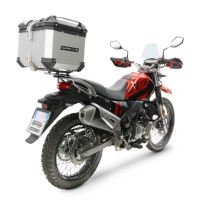 Top case GPR TECH compatible with  Hero Xpulse 200 4V 2025/2026 E5 plus GPR TECH Top case in aluminum, silver color with specific plate included Capacity 35 LT.