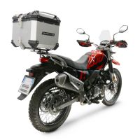 Top case GPR TECH compatible with  Hero Xpulse 200 4V 2025/2026 E5 plus GPR TECH Top case in aluminum, silver color with specific plate included Capacity 35 LT.