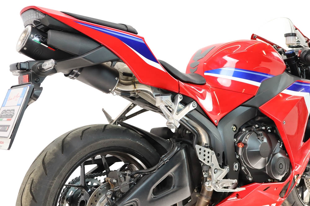 GPR exhaust compatible with Honda CBR600RR 2007-2023, M3 Black Titanium, Full system exhaust, including removable db killer 