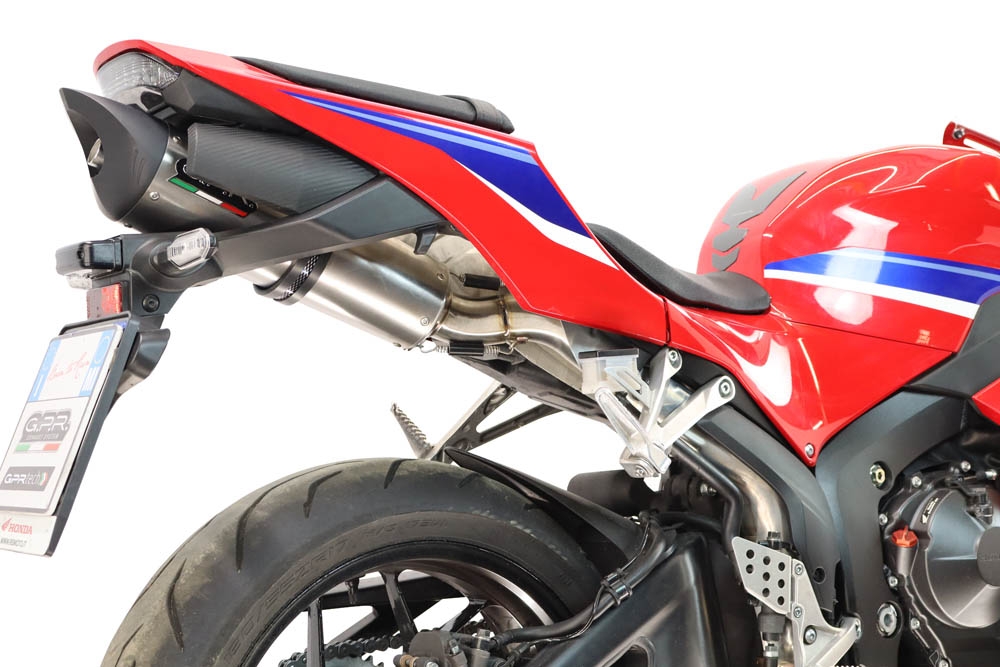 GPR exhaust compatible with Honda CBR600RR 2007-2023, Tiburon Titanium, Full system exhaust, including removable db killer 