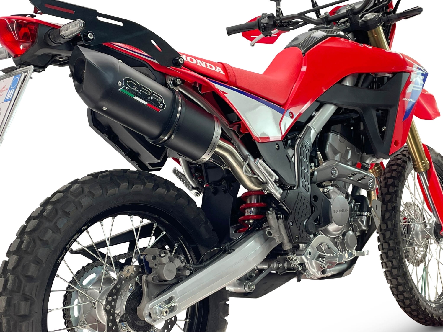 GPR exhaust compatible with Honda Crf 300L / Rally 2025-2026, Furore Nero, Slip-on exhaust, including link pipe and removable db killer 