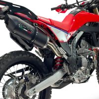 GPR exhaust compatible with Honda Crf 300L / Rally 2025-2026, Furore Nero, Slip-on exhaust, including link pipe and removable db killer 