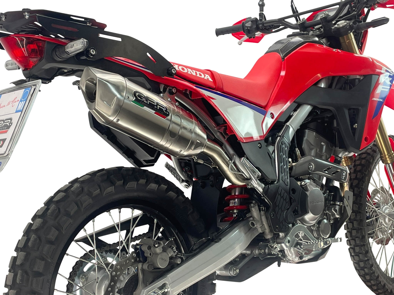 GPR exhaust compatible with Honda Crf 300L / Rally 2025-2026, Furore-X Inox, Slip-on exhaust including link pipe and removable db killer 