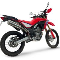 GPR exhaust compatible with Honda Crf 300L / Rally 2021-2024, Satinox , Slip-on exhaust including link pipe and removable db killer 