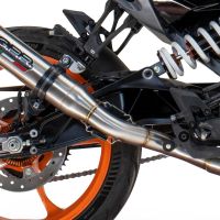 Exhaust compatible with Husqvarna Svartpilen 125 2024-2025, Deeptone Inox, Slip-on exhaust including removable db killer and link pipe, EPA-compliant 