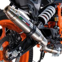 Exhaust compatible with Husqvarna Svartpilen 125 2024-2025, Deeptone Inox, Slip-on exhaust including removable db killer and link pipe, EPA-compliant 