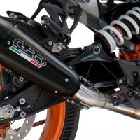Exhaust compatible with Ducati Multistrada 1260 2018-2020, GP-Revo Black Titanium, Slip-on exhaust including removable db killer and link pipe, EPA-compliant 