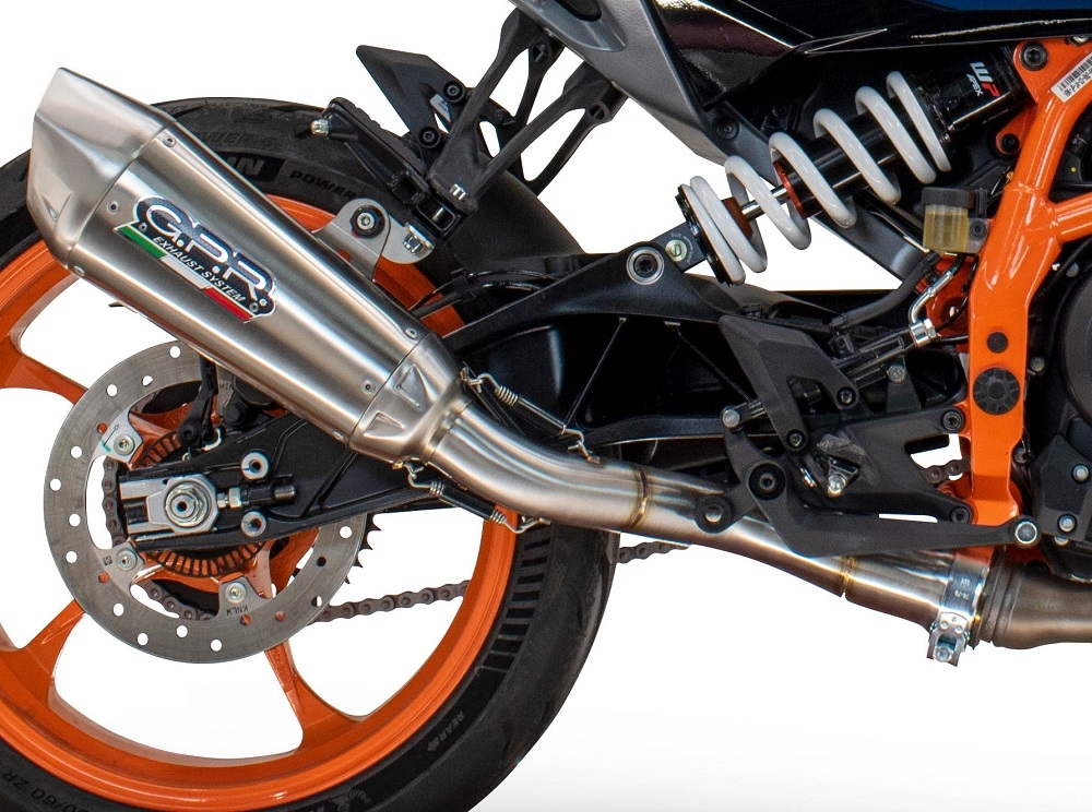 Exhaust compatible with Husqvarna Vitpilen 401 2024-2025, GP-Revo Titanium, Slip-on exhaust including removable db killer and link pipe, EPA-compliant 