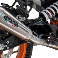 Exhaust compatible with Husqvarna Svartpilen 401 2024-2025, GP-Revo Titanium, Slip-on exhaust including removable db killer and link pipe, EPA-compliant 