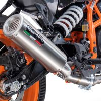 Exhaust compatible with Husqvarna Svartpilen 125 2024-2025, M3 Inox , Slip-on exhaust including removable db killer and link pipe, EPA-compliant 