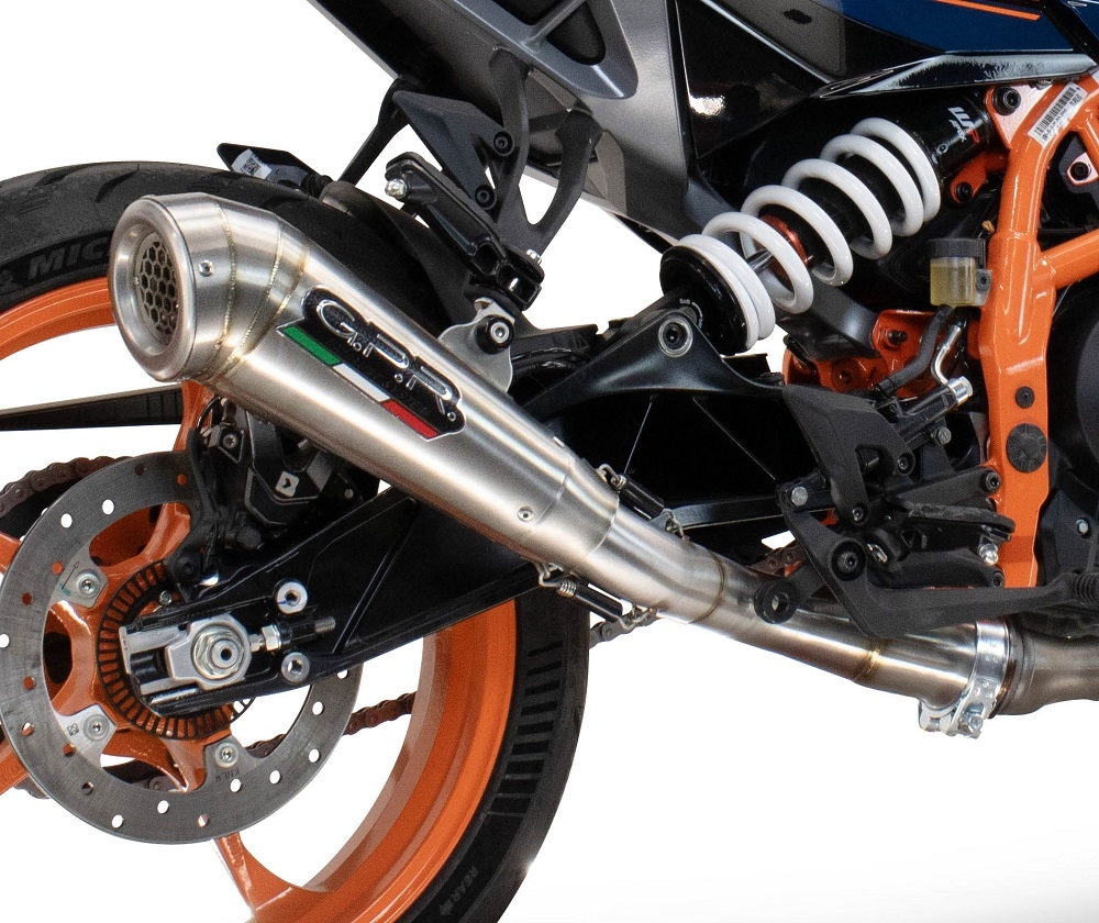 Exhaust compatible with Husqvarna Svartpilen 250 2024-2025, Powercone Evo, Slip-on exhaust including removable db killer and link pipe, EPA-compliant 