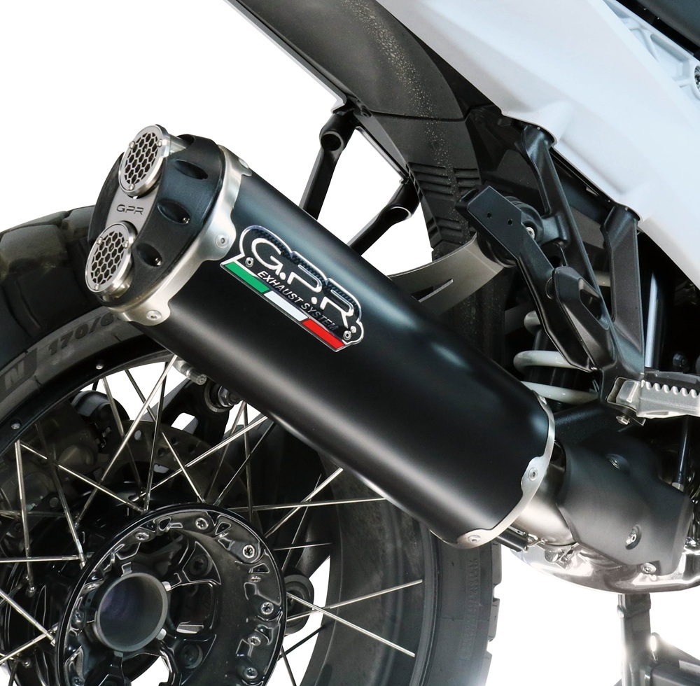 GPR exhaust compatible with Harley Davidson Pan America 1250 2020-2024, Hyper Dual Black Titanium, Slip-on exhaust including removable db killer and link pipe, EPA-compliant 