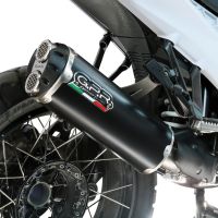 GPR exhaust compatible with Harley Davidson Pan America 1250 2020-2024, Hyper Dual Black Titanium, Slip-on exhaust including removable db killer and link pipe, EPA-compliant 