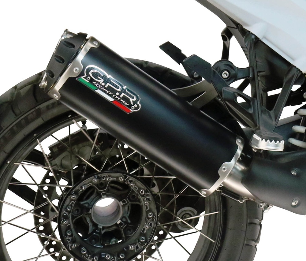 GPR exhaust compatible with Harley Davidson Pan America 1250 2020-2024, Hyper Dual Black Titanium, Slip-on exhaust including removable db killer and link pipe, EPA-compliant 