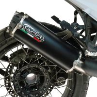 GPR exhaust compatible with Harley Davidson Pan America 1250 2020-2024, Hyper Dual Black Titanium, Slip-on exhaust including removable db killer and link pipe, EPA-compliant 