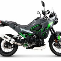 GPR exhaust compatible with Kawasaki KLE 500 2026-2027, Albus Ceramic, Slip-on exhaust including removable db killer and link pipe, EPA-compliant 