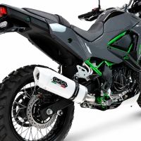 GPR exhaust compatible with Kawasaki KLE 500 2026-2027, Albus Ceramic, Slip-on exhaust including removable db killer and link pipe, EPA-compliant 