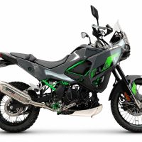 GPR exhaust compatible with Kawasaki KLE 500 2026-2027, Furore-X Acciaio Inox, Slip-on exhaust including removable db killer and link pipe, not EPA-compliant 