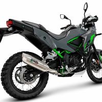 GPR exhaust compatible with Kawasaki KLE 500 2026-2027, Furore-X Acciaio Inox, Slip-on exhaust including removable db killer and link pipe, not EPA-compliant 