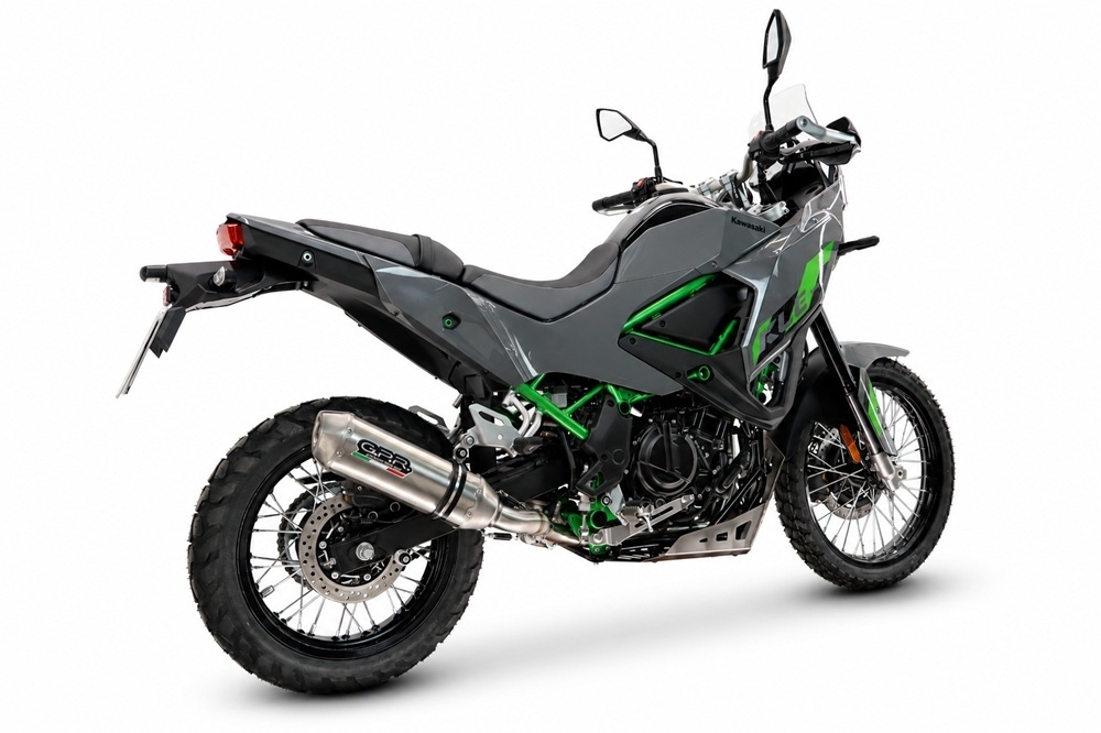 GPR exhaust compatible with Kawasaki KLE 500 2026-2027, PENTA ADVENTURE FULL TITANIUM, Slip-on exhaust including removable db killer and link pipe, EPA-compliance NOT required 