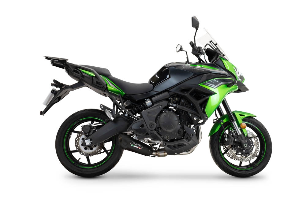 Exhaust compatible with Kawasaki Versys 650 2023-2025, GP-Revo Black Titanium, Full system exhaust, including removable db killer 