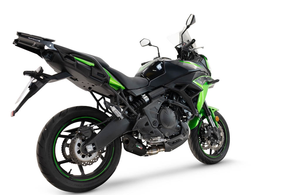 Exhaust compatible with Kawasaki Versys 650 2023-2025, GP-Revo Black Titanium, Full system exhaust, including removable db killer 