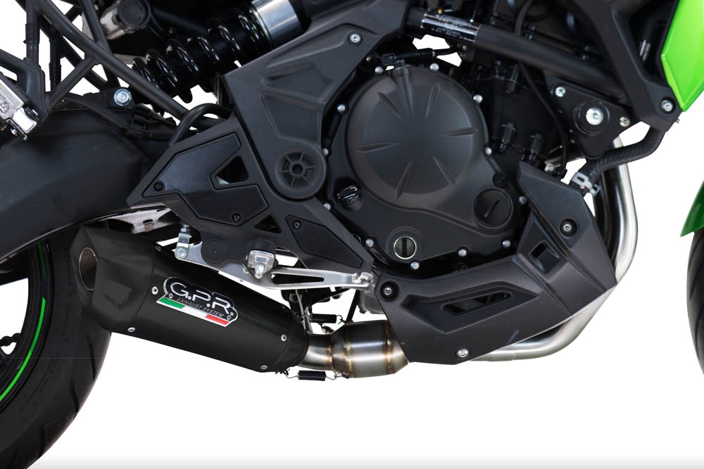 Exhaust compatible with Kawasaki Versys 650 2023-2025, GP-Revo Black Titanium, Full system exhaust, including removable db killer 