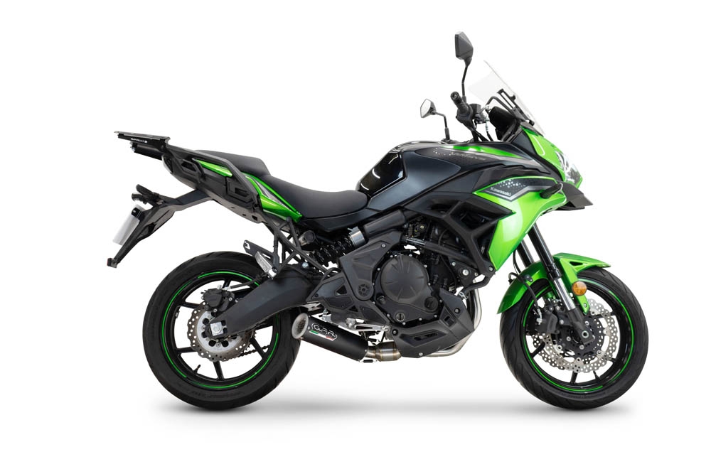 Exhaust compatible with Kawasaki Versys 650 2023-2025, M3 Black Titanium, Full system exhaust, including removable db killer/spark arrestor 